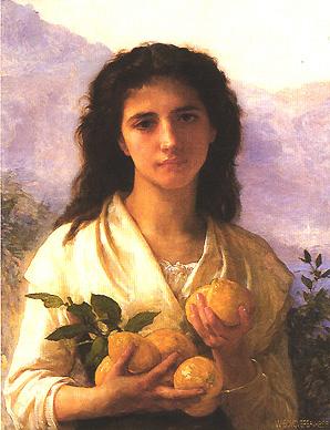 Adolphe Bouguereau Girl Holding Lemons Germany oil painting art